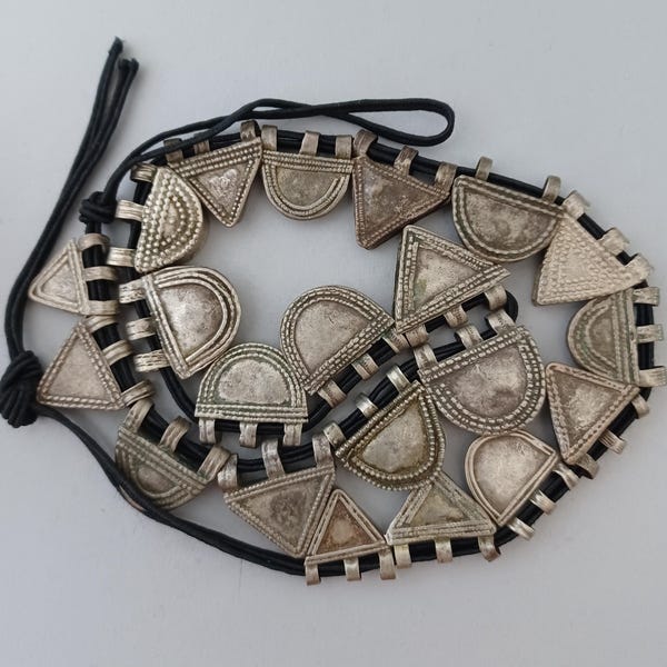 Authentic vintage Ethiopian Telsum Beads. 15.5 inch strand of 21. B18-699