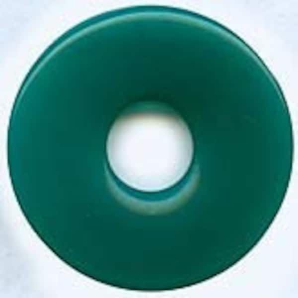 Old Bohemian Gablonz crysoprase glass donuts. 34mm. Pkg of 1. b11-gr-0964