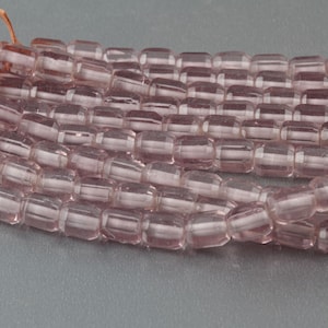 Vintage Czech faceted cylinders. 7x5mm. Strand of 25. b11-pp-0989