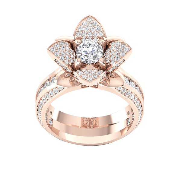 Designer Engagement Solitaire Ring I1 G 2.75 Carat Natural Diamond Prong set 14K White Yellow Rose Gold Appraisal Certificate