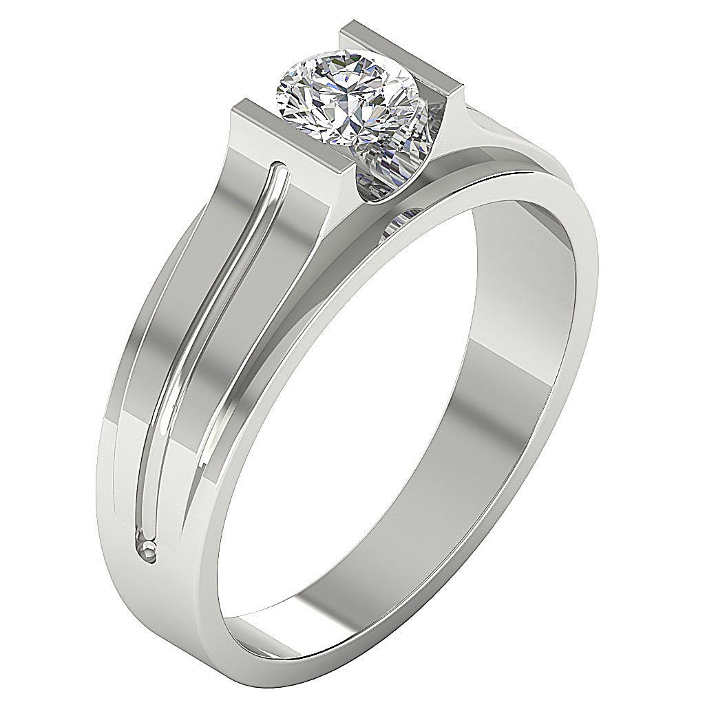 Buy Designer Solitaire Platinum Engagement Ring for Men SJ PTO 315 Online  in India - Etsy