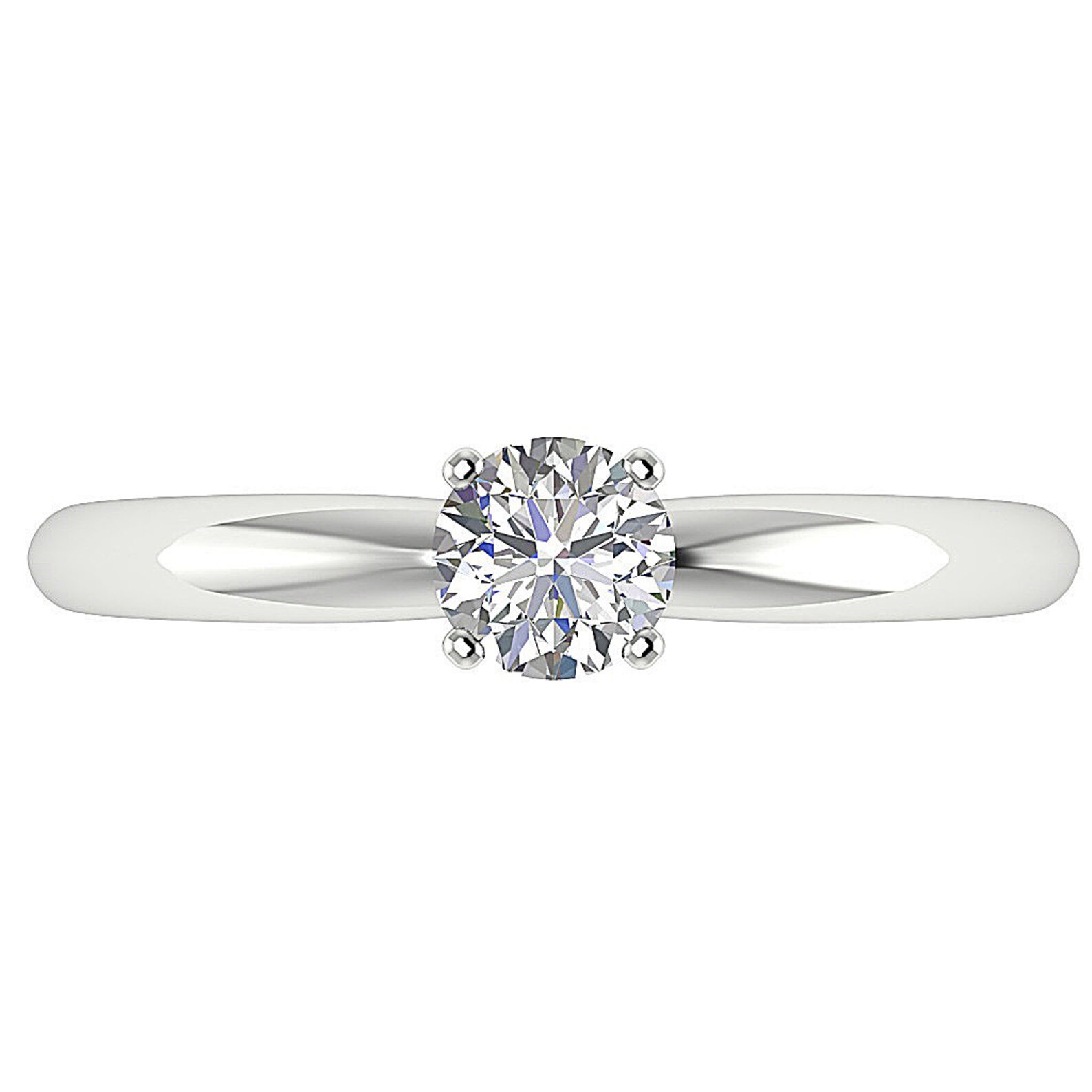 0.80 Carat Natural Diamond Wedding Ring - 14K White/Yellow/Rose Gold, I1 Clarity, G Color
