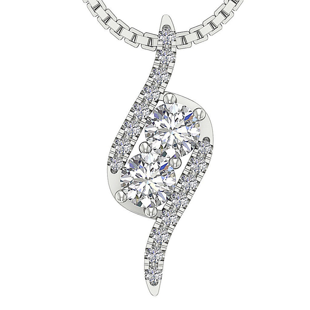 Designer Pendant Necklace Prong Setting SI1/I1 G 0.50ct Etsy UK