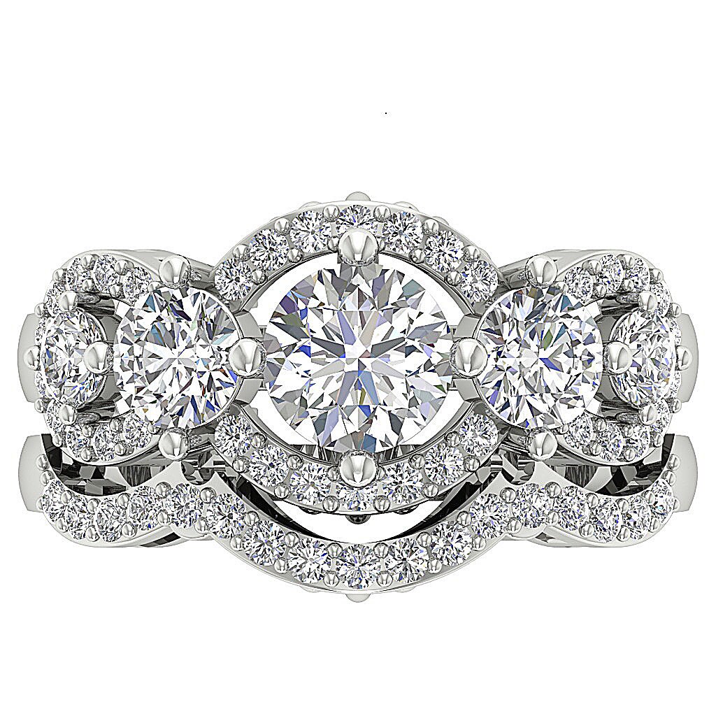 Excellent Bridal Anniversary Weding Ring Set I1 G 2.50 Carat Etsy