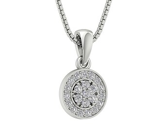 Circle Pendant Necklace VVS1/VS1/SI1/I1 