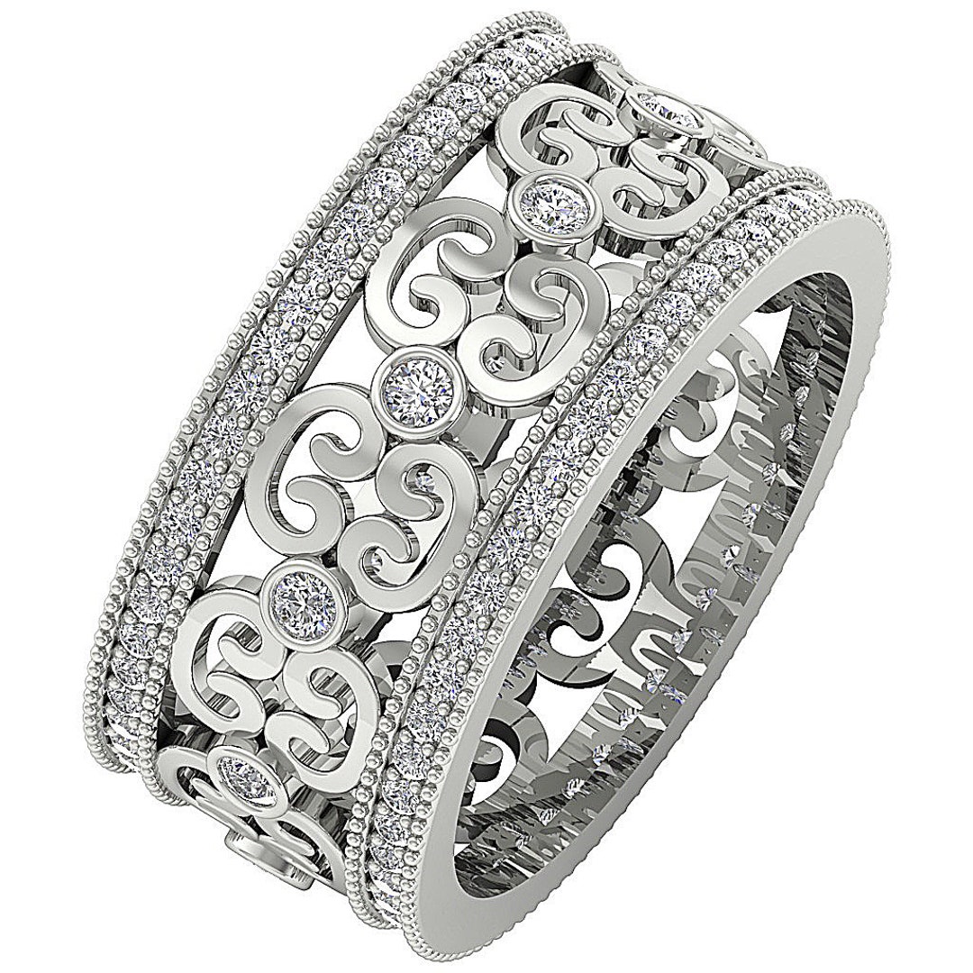 Unique Eternity Anniversary Wedding Ring SI1 G 1.00carat Genuine ...
