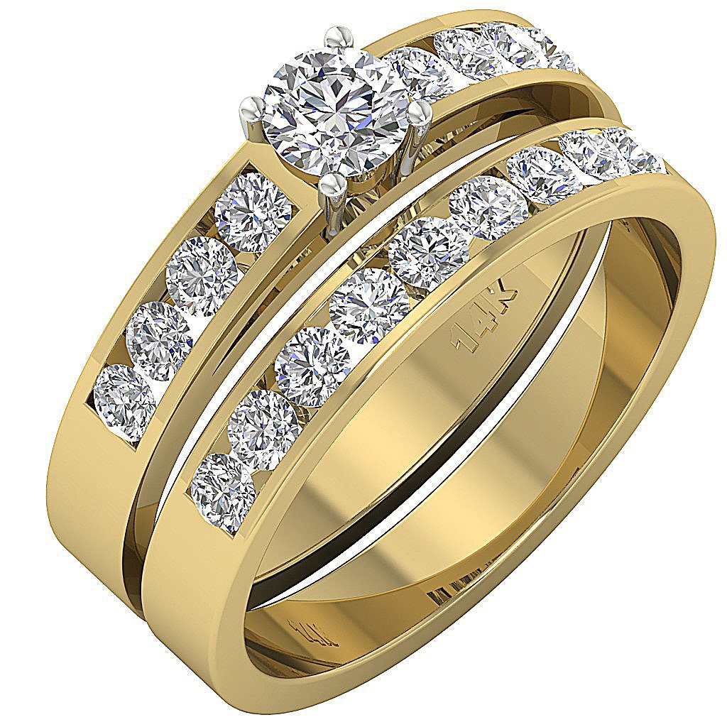 SI1 G 0.25 Ct Natural Cut Designer Engagement Ring Diamond Channel Set 14K White Yellow Rose Gold 2.00 MM Appraisal