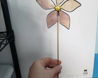 Stained Glass Flower Garden Stake