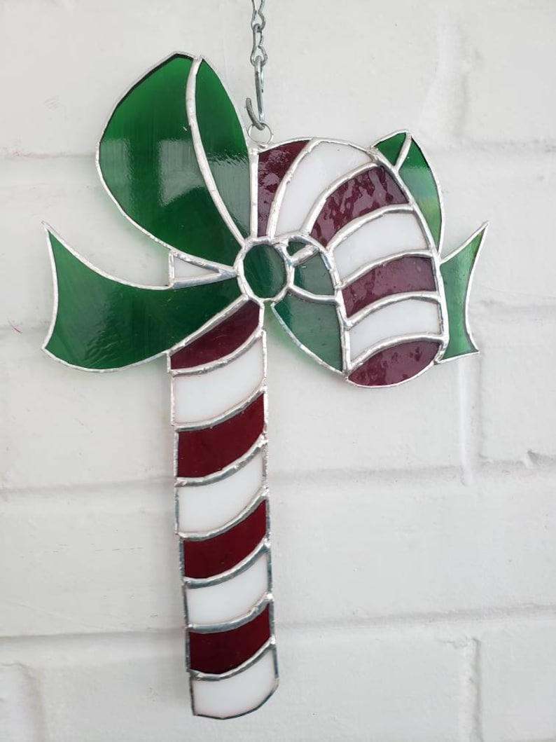 Stained Glass Candy Cane Etsy