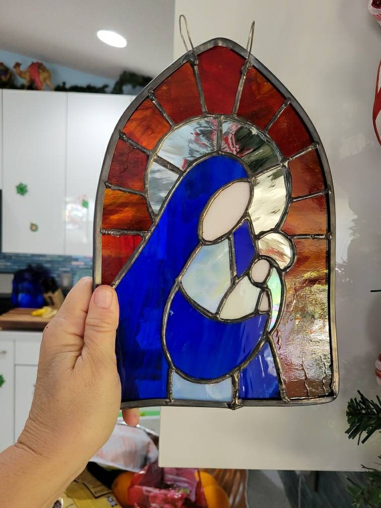Stained Glass Mary And Jesus