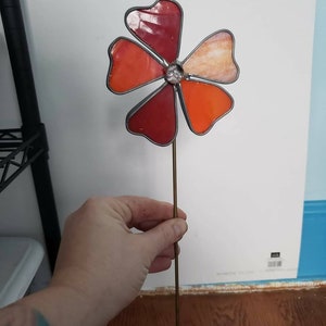 Stained Glass Flower Garden Stake