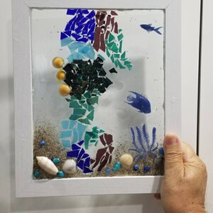 Glass and Resin Seahorse
