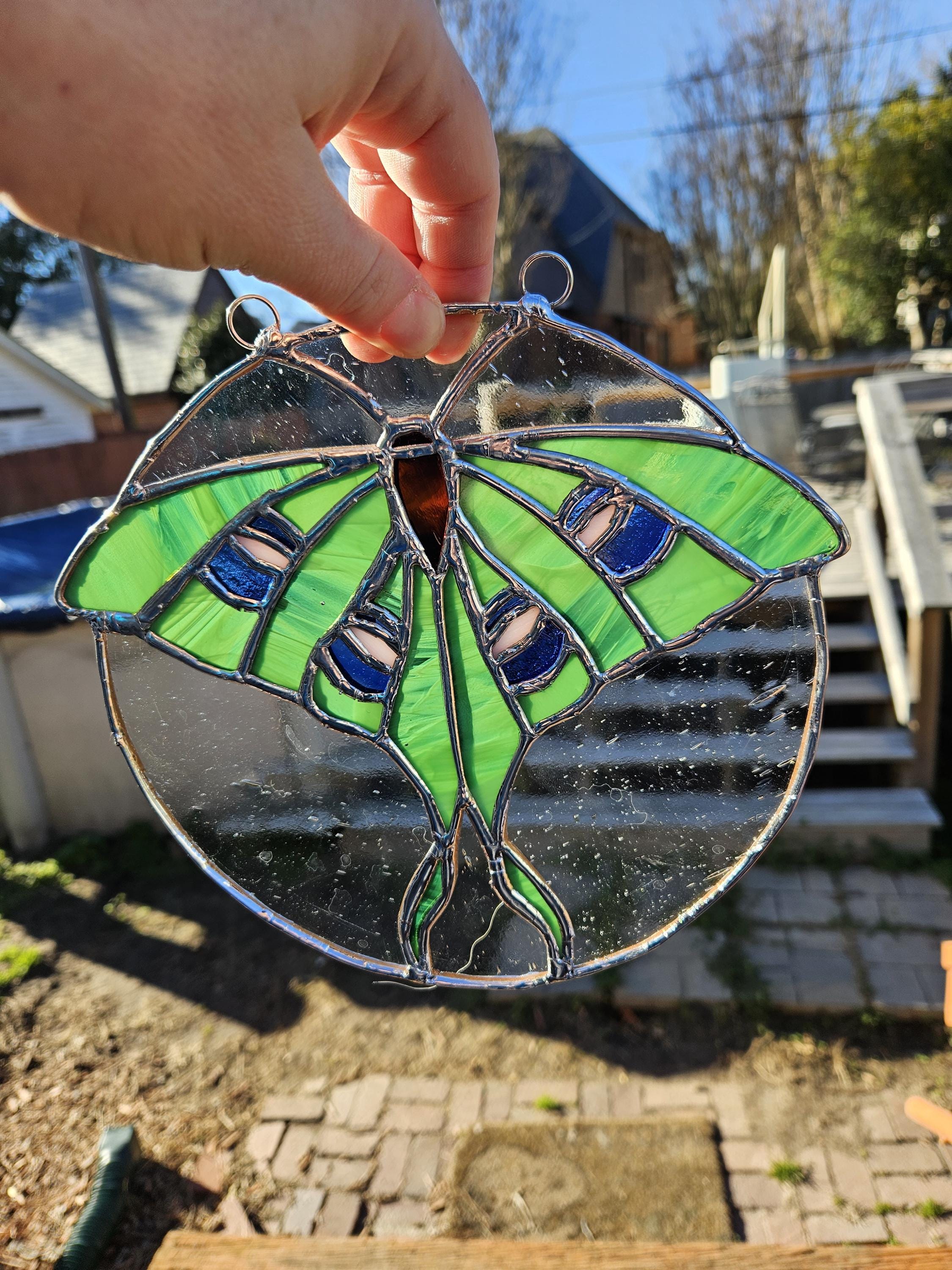Stained Glass Luna Moth - Etsy
