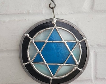 Stained Glass Jewish Star