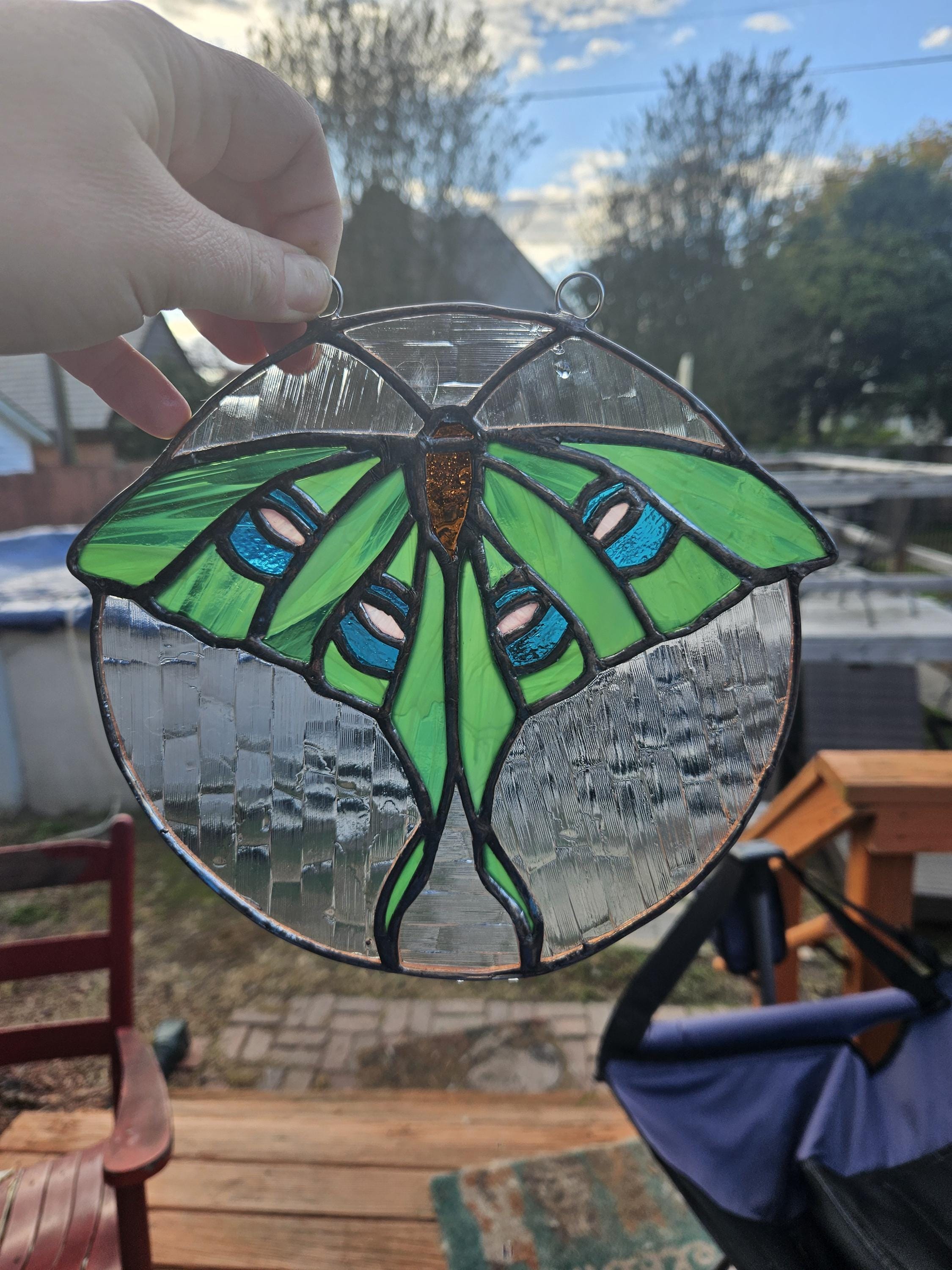 Stained Glass Luna Moth - Etsy