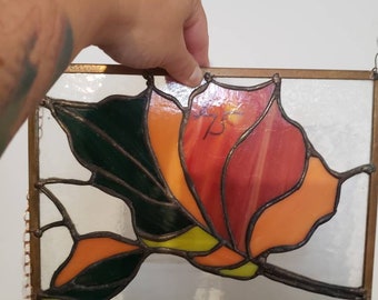 Stained Glass Fall Leaf