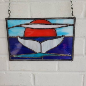 Stained Glass Whale Tail