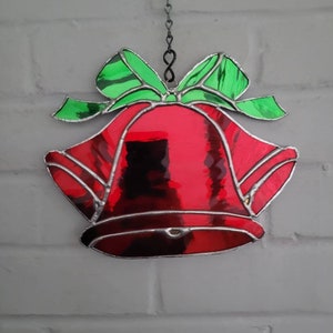 Stained Glass Christmas Bells