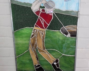 Stained Glass Golfer