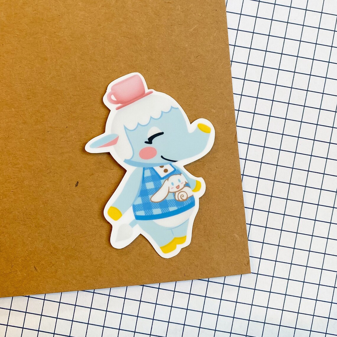 Chai Elephant Cinnamoroll Animal Crossing Vinyl Sticker Etsy