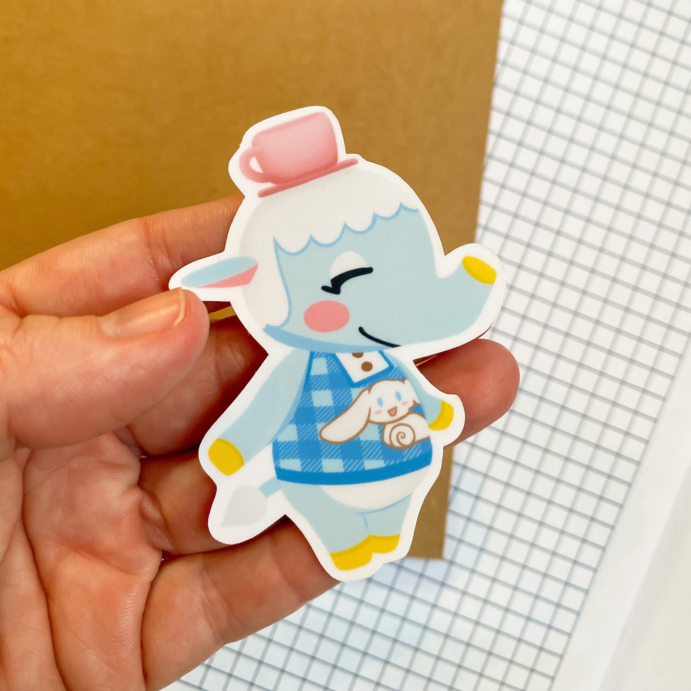 Chai Elephant Cinnamoroll Animal Crossing Vinyl Sticker Etsy