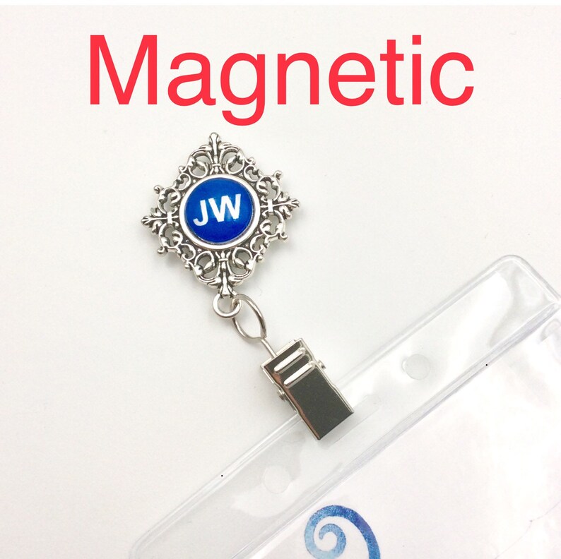 JW Badge Card Holder Closure. Optional plastic card Etsy