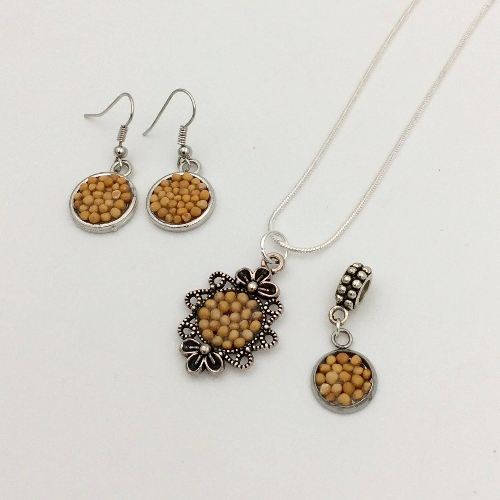 JW Mustard Seed Jewelry Set Featuring 