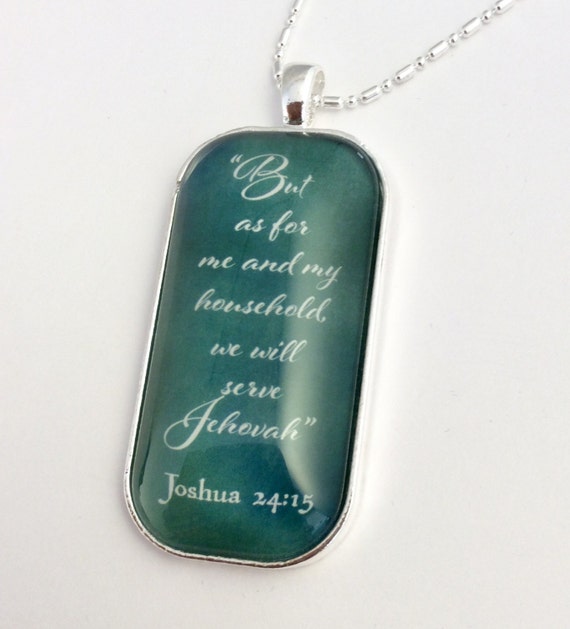 JW Pendant "As for me and my household...", JW Gift for Sister, Pioneer or JW Mother.  Joshua 24:15.  Jw.org gift idea