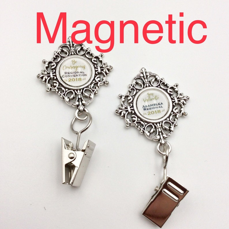 JW Badge Card Holder Closure. Optional Plastic Card Etsy