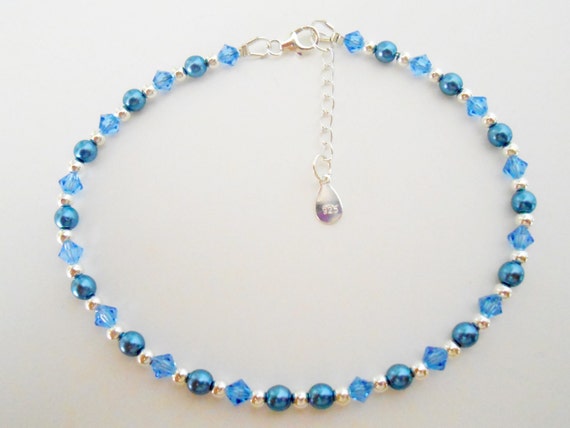 blue ankle bracelet