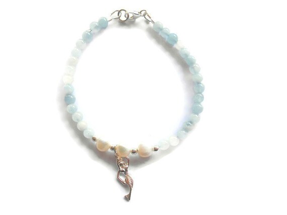 aquamarine ankle bracelet