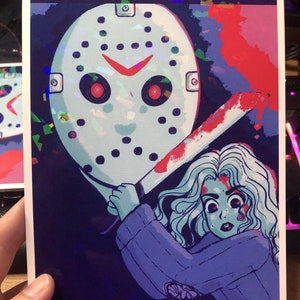 JASON | SLASHER | HOLOGRAPHIC print | | horror | ghost face | scary movie | art | decor