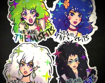 Pizzazz! | The Misfits | Jem & the holograms | 80s glam | holographic sticker | aesthetic | hydroflask | laptop sticker | vinyl | waterproof