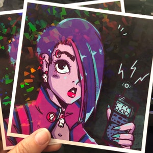 GHOST hunter | spooky | HOLOGRAPHIC print | horror | spirit box | art | decor | phasmophobia | spoopy | creepy | paranormal | supernatural