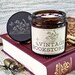 Vintage Bookstore | soy wax musk wood scented candle with rose petals, 4oz amber glass jar | booklover bookworm book librarian bookshop gift 