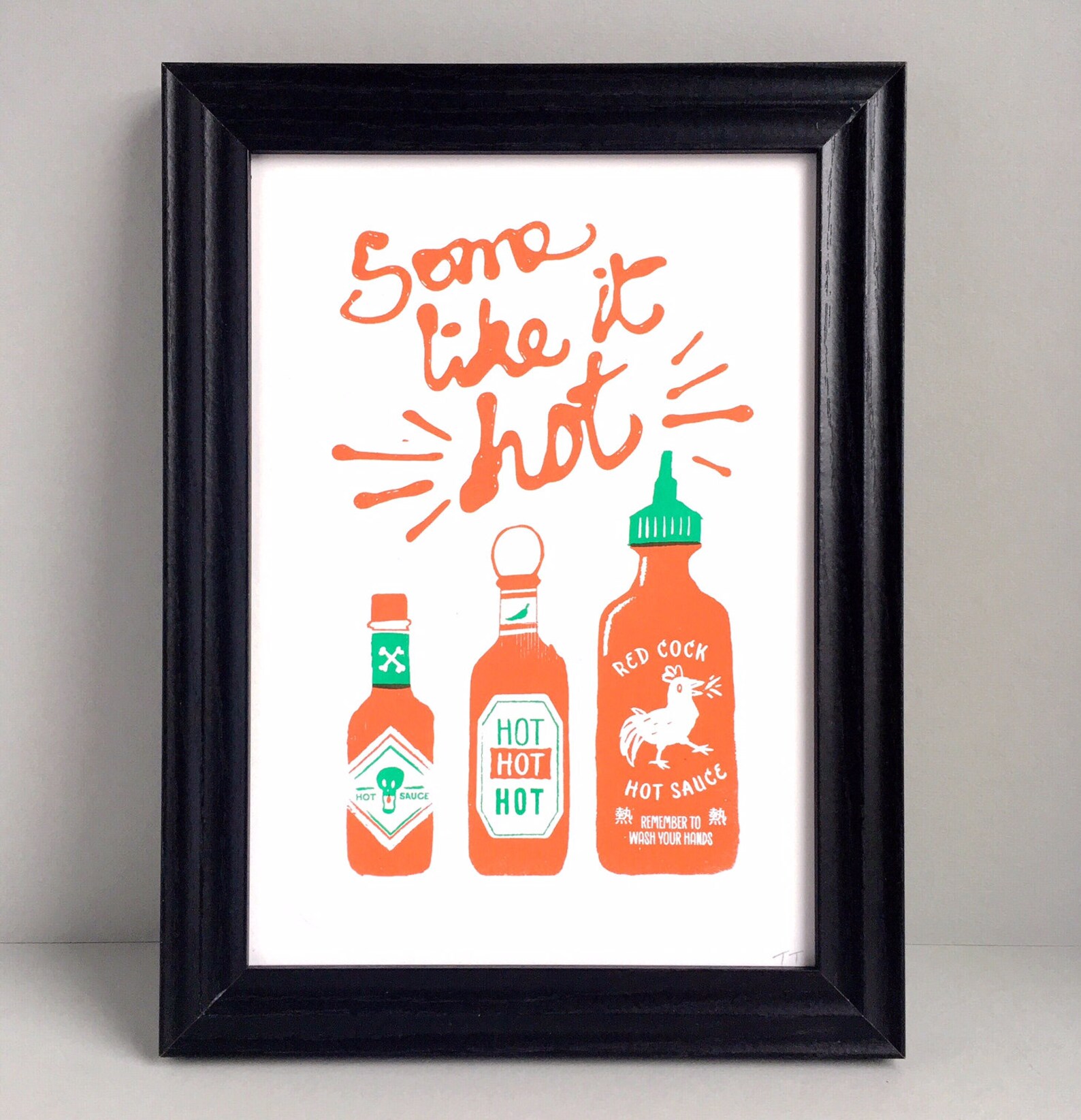 Hot Sauce Print Hot Sauce Art Hot Sauce Gift Hot Sauce Etsy