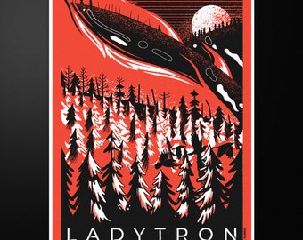 Ladytron gig poster - Ladytron Music - Official gig poster - Ladytron 2020 poster - Manchester - Toucan Tango Design - Screenprinted poster