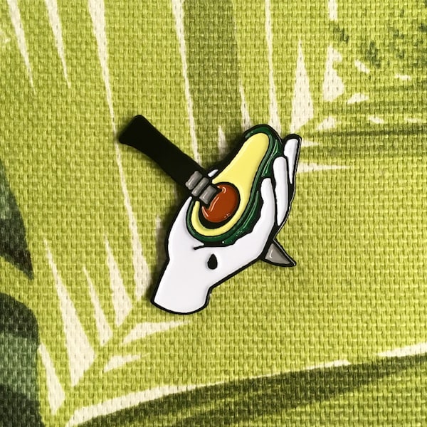 Avocado enamel pin - Enamel pin badge - Avocado injury - Avocado lover - Soft enamel - Birthday gift - Avocado pin - Valentine's Day gift