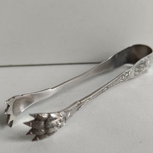 French art nouveau Boulenger Paris Sillversmiths sugar tongs.