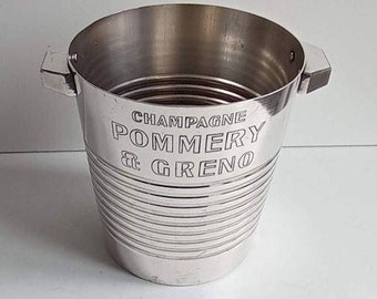Luc Lanel designed, French Art Deco Christofle for Pommery & Greno Champagne bucket / cooler, party wares / bar ware circa 1930s.