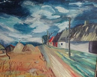 モーリス・ド・ヴラマンク作「枯れ木のある風景」複製 - Etsy 日本