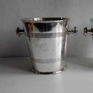 Champagne bucket, silver plated, Mappin & Webb dating the Art Deco period of decadence for Orient Line Steam Navigation Company circa 1920s.
