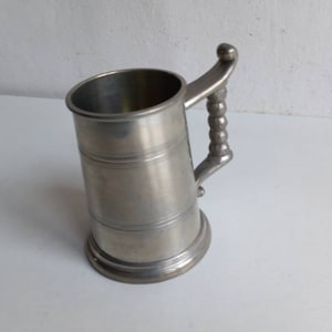 English vintage Pewter Tankard, stamped with TML, Sheffield.