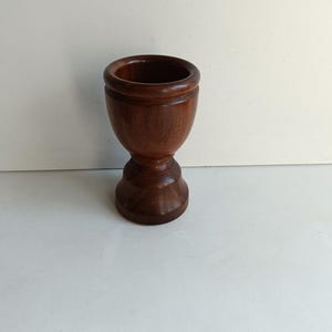 French vintage hand turned wooden goblet, circa mid century.