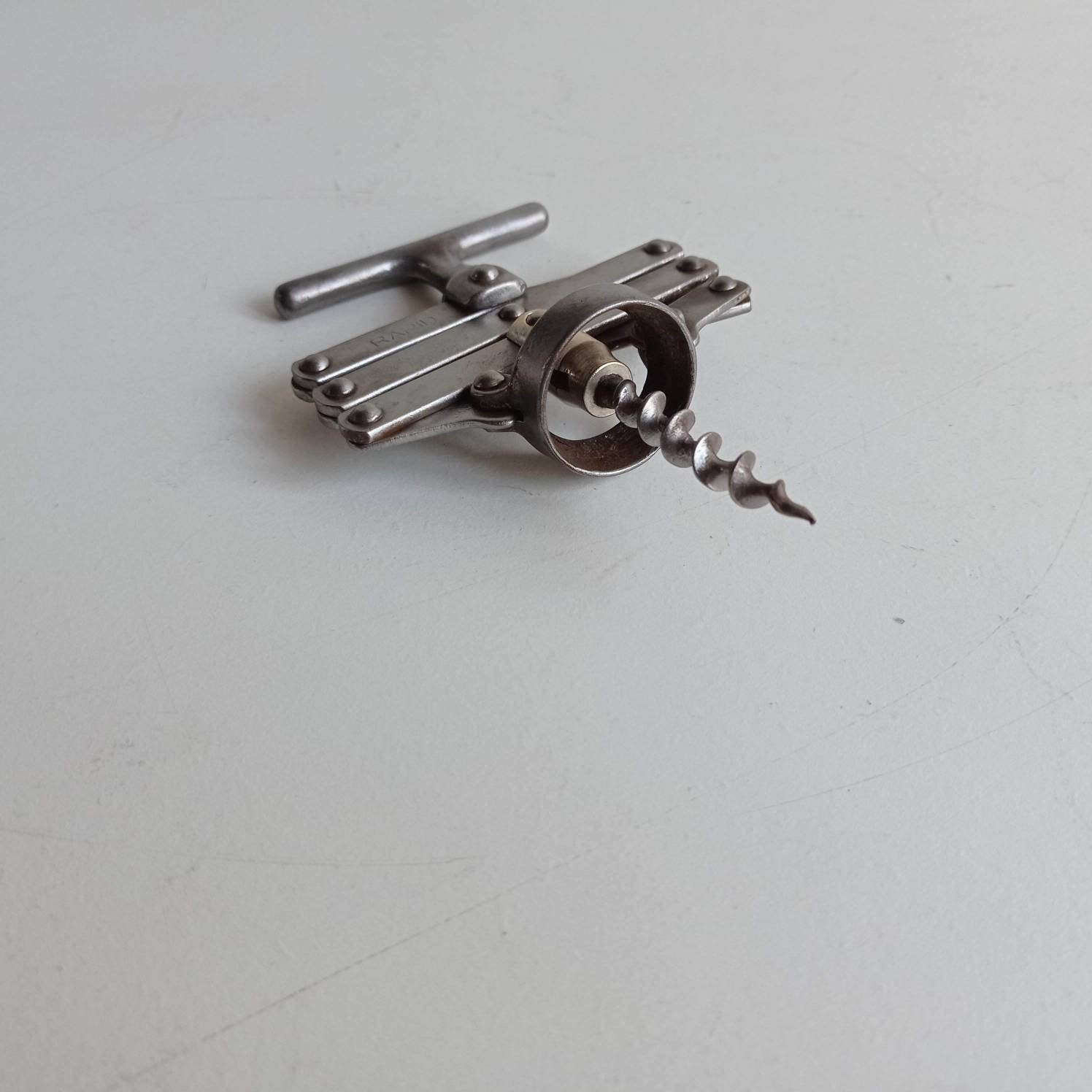 Français Vintage Nettoyé, Tire-Bouchon à Expansion Rapide/Mécanique Outil d'enlèvement de Liège, Sty