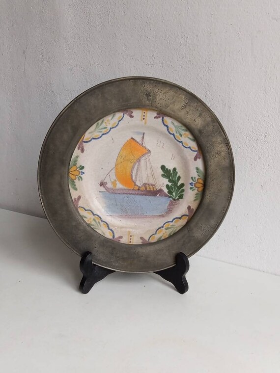 フランスアンティーク　Pewter Plate Antique PRIMITIVE 18th Century French Pewter Plate EACH 11