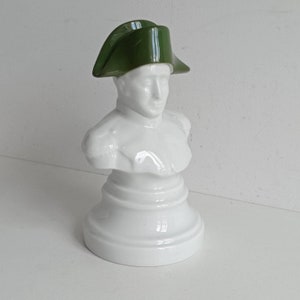 French vintage porcelain carafe of Napoleon, bust / statue of Napoleon.
