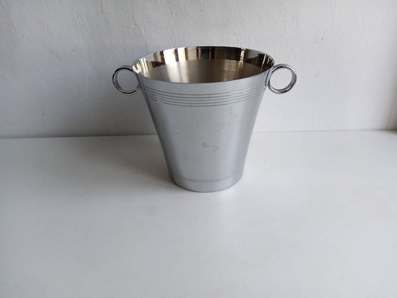 Seau à Champagne Hermès Vintage Métal & Cuir