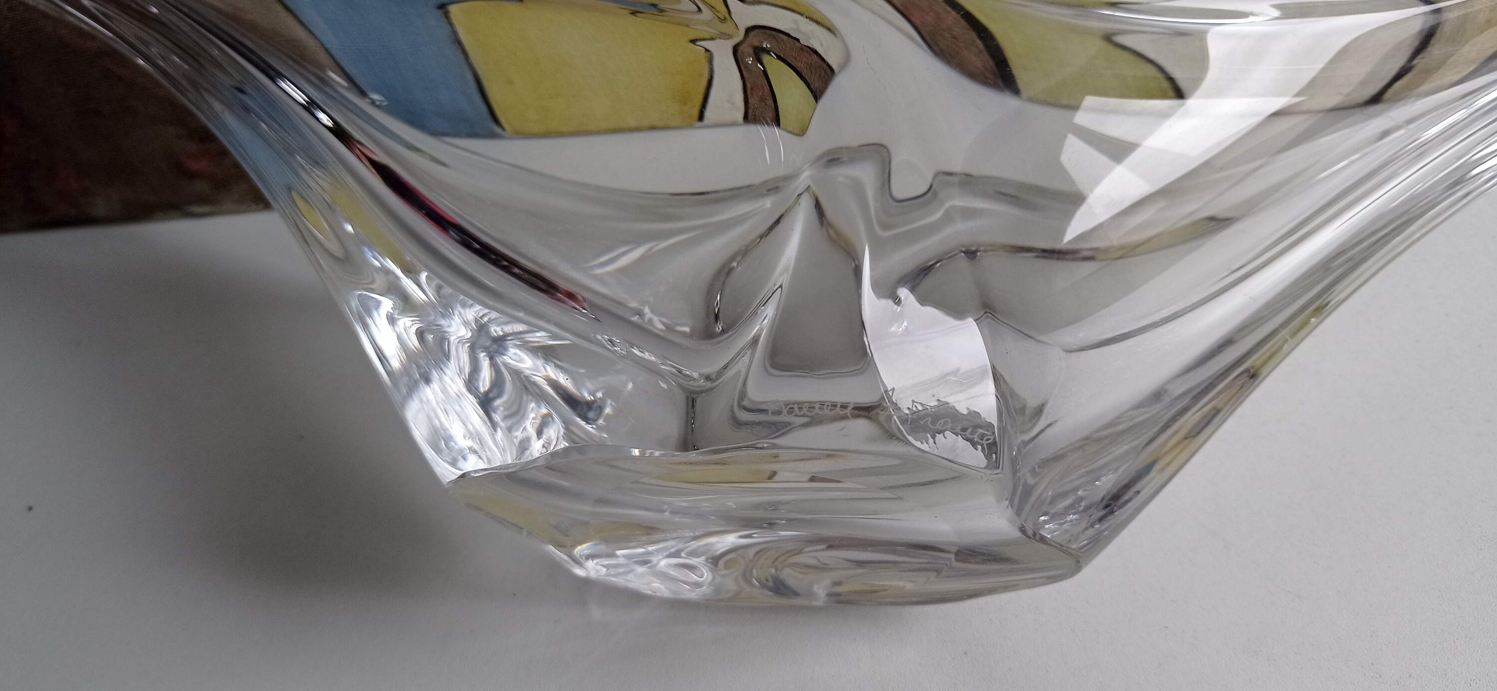 Sculptural and Curvilinear Mid Century Translucent Glass