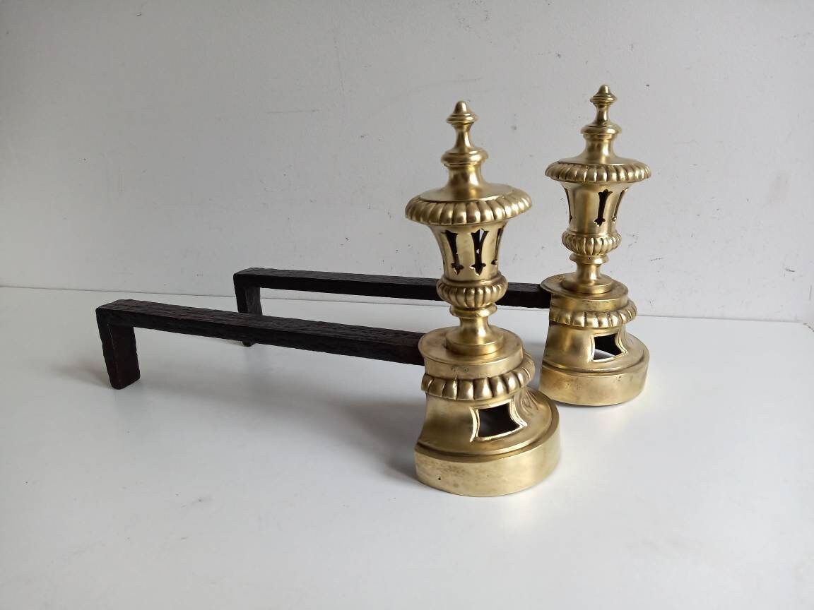 Feu de Bronze Style Empire Art Nouveau, Fonte, Laiton, Vers 1910.